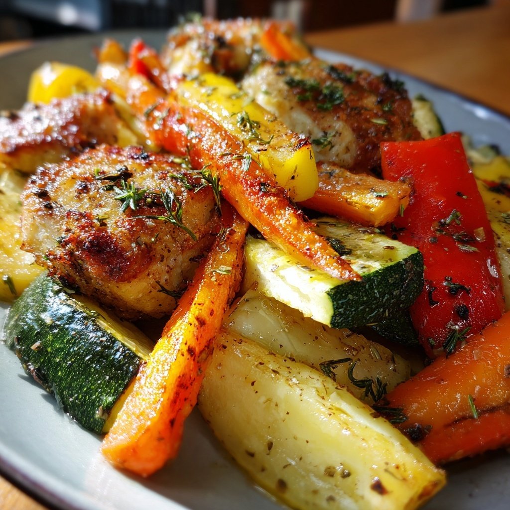 Abendessen mit Ofengemüse