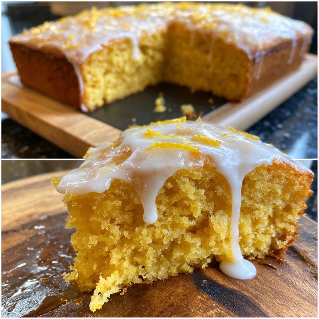 Saftiger Zitronenkuchen vom Blech