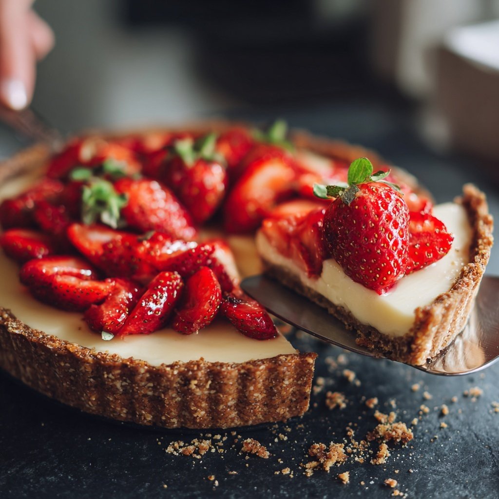 Erdbeer Pudding Tarte