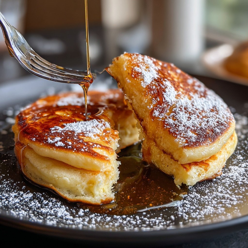 Pfannkuchen mit Ahornsirup