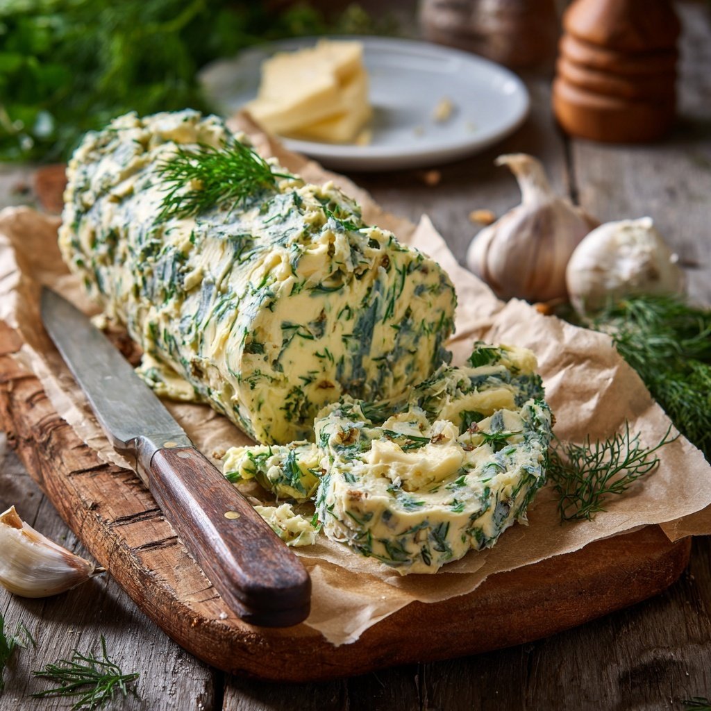 Kräuterbutter Mit Knoblauch Und Dill