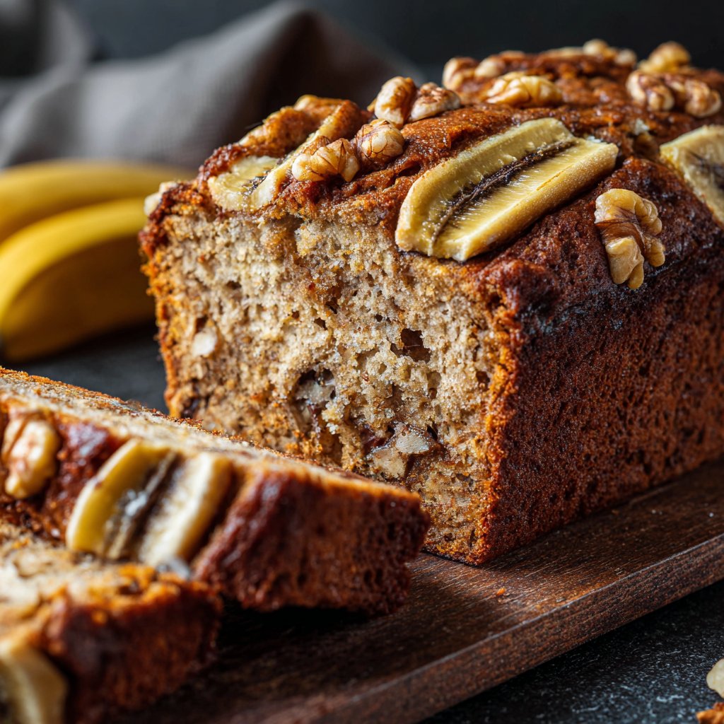 Bananenbrot aus reifen Bananen