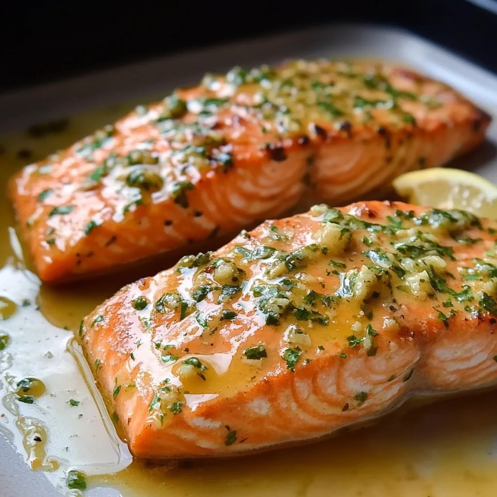 Knoblauch-Butter-Lachs