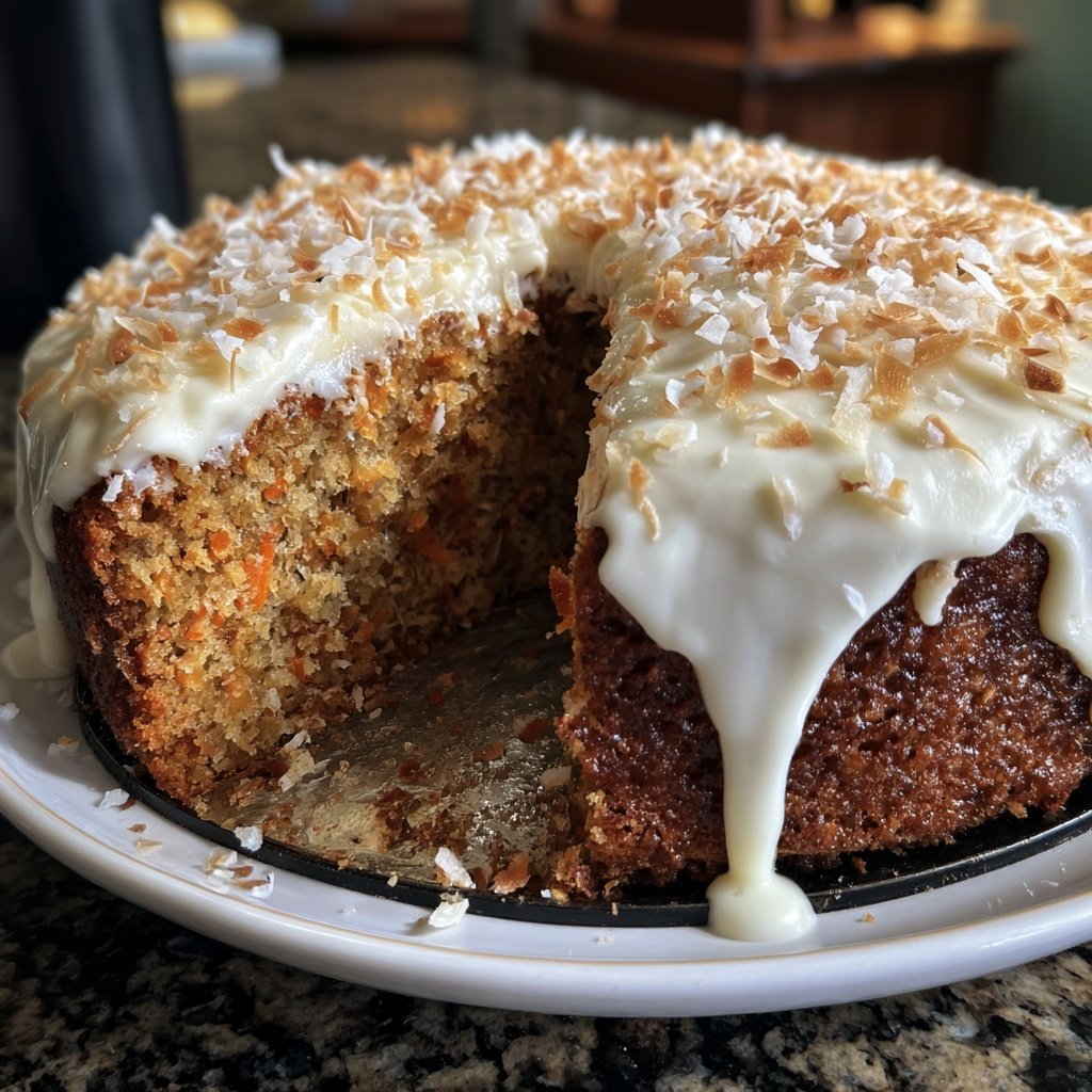 Karottenkuchen Mit Kokosraspeln