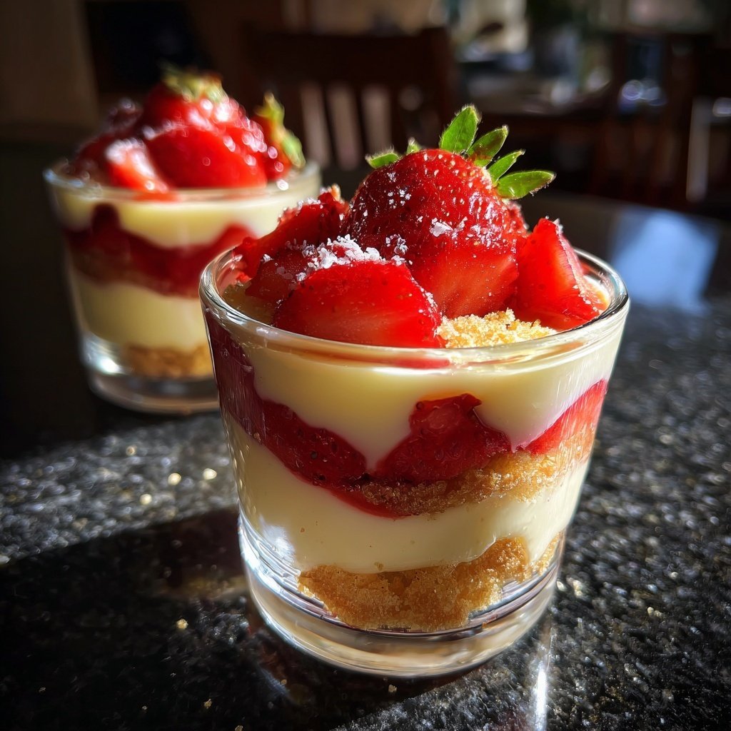 Erdbeer Schichtkuchen Im Glas