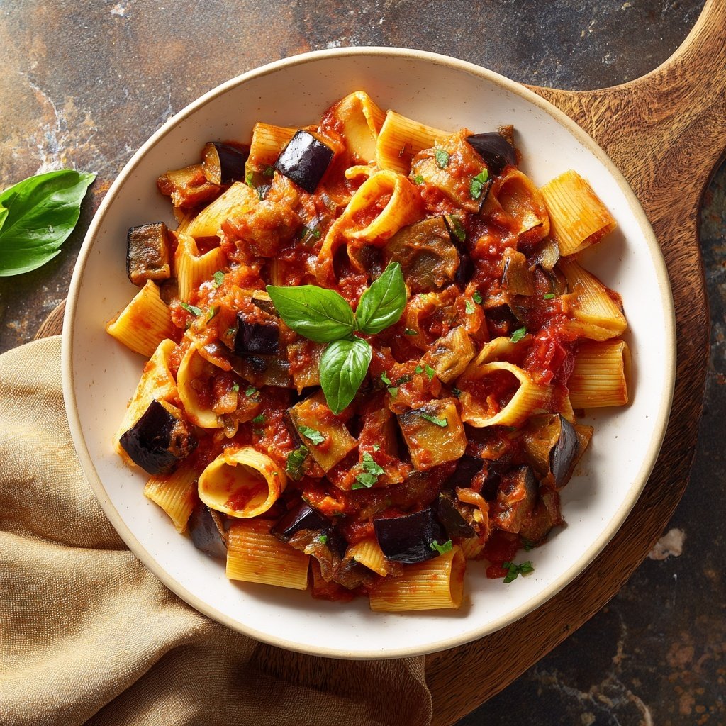 Internationale Küche Italienische Pasta alla Norma