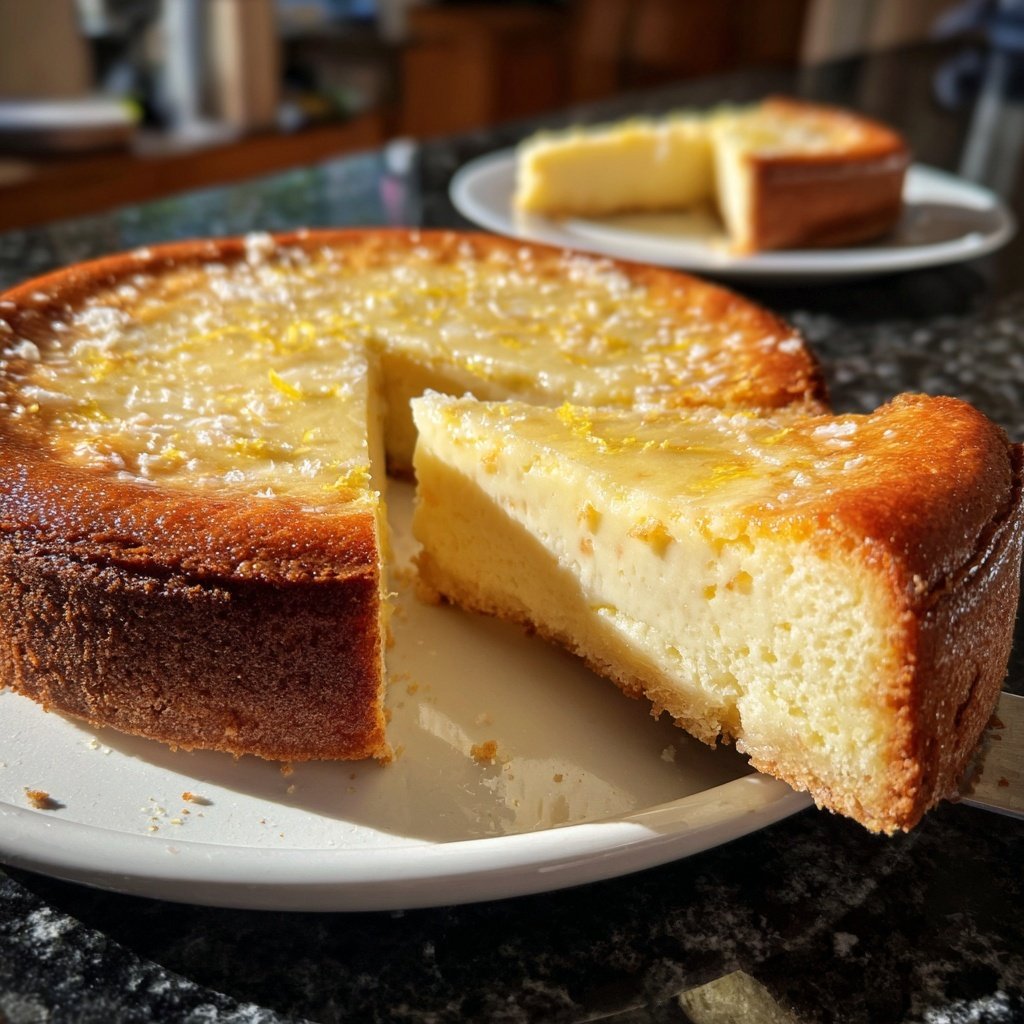 Käsekuchen mit Vanille und Zitrone