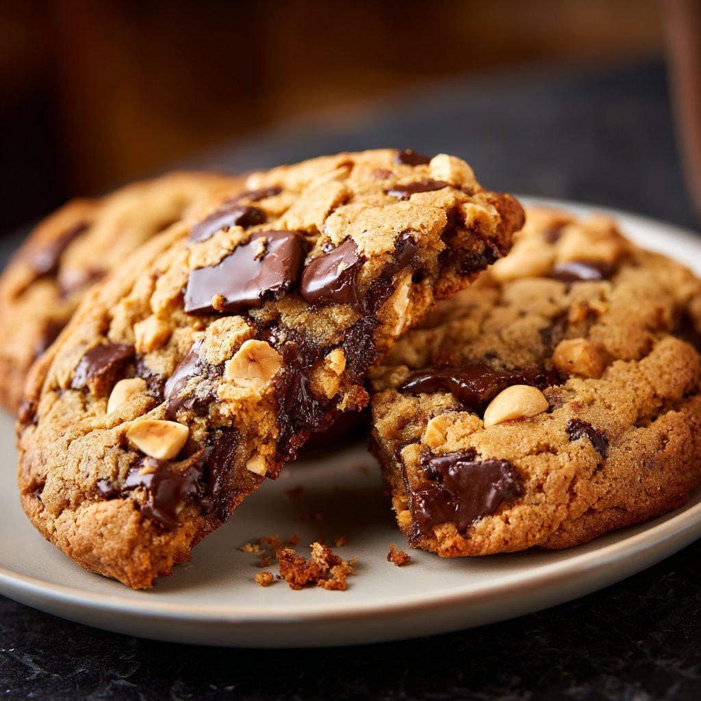 Cookies mit Haselnüssen und Schokolade