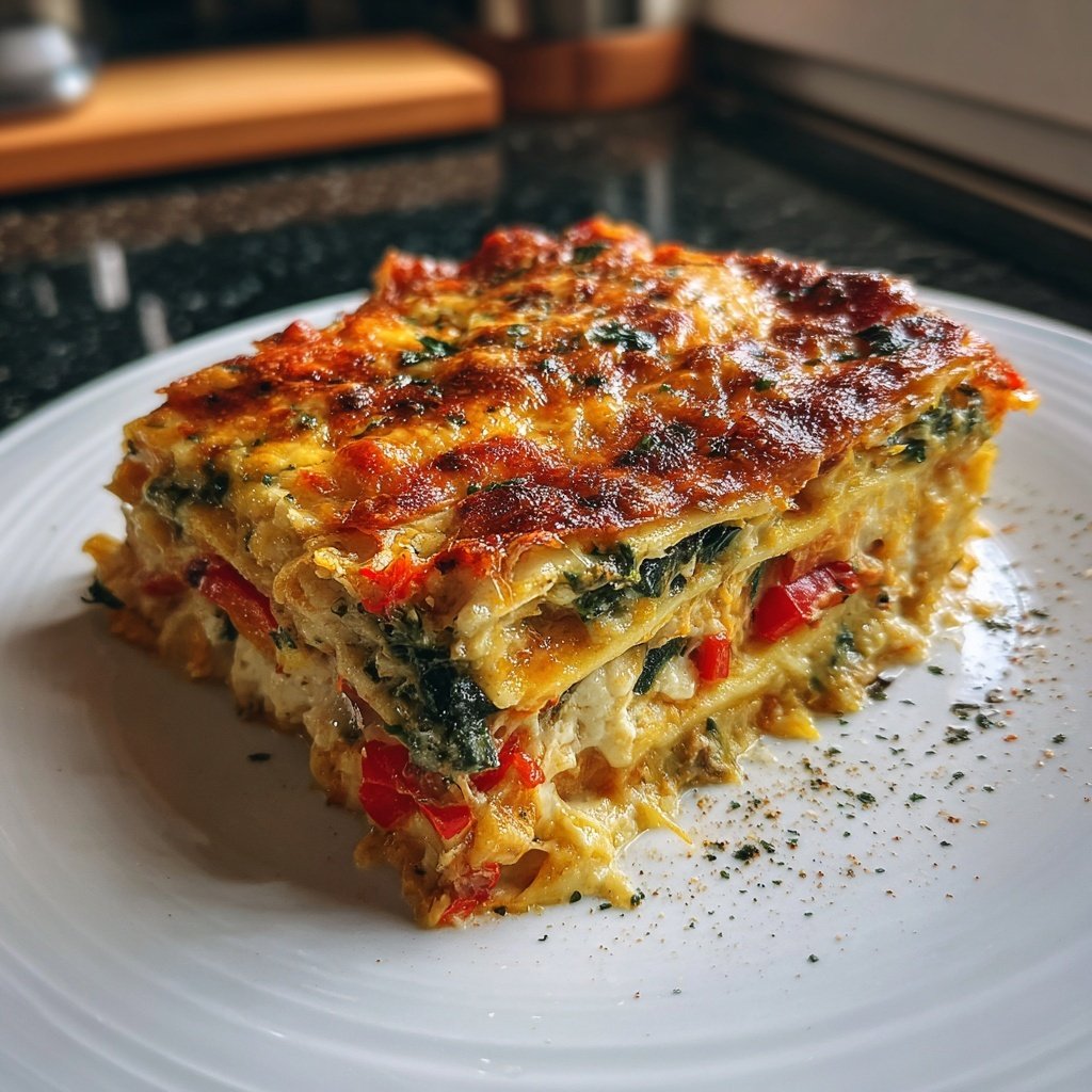 Vegetarische Lasagne mit Gemüse