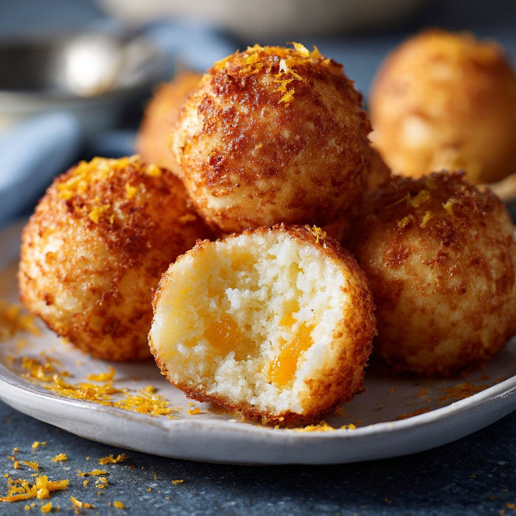 Quarkbällchen mit Orangenabrieb