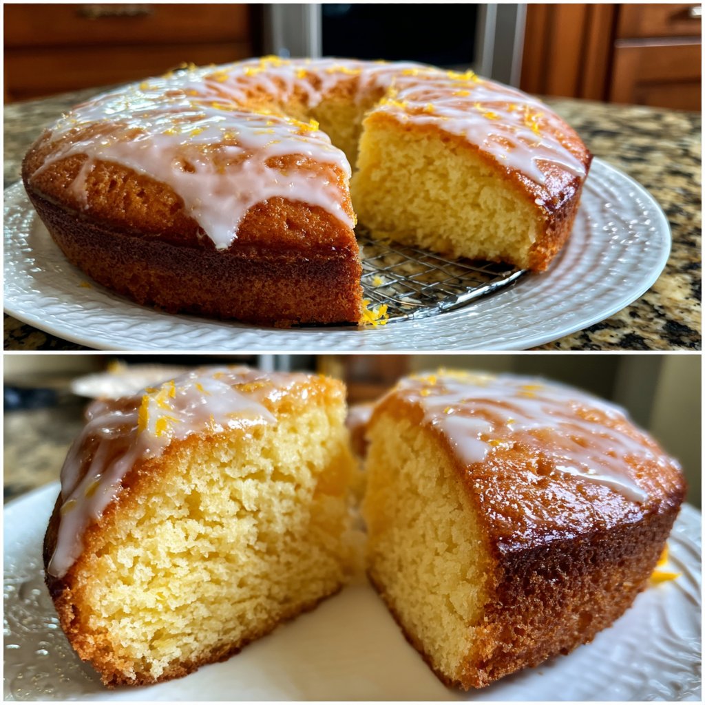 Zitronenkuchen mit Orangen-Zitronen-Mix