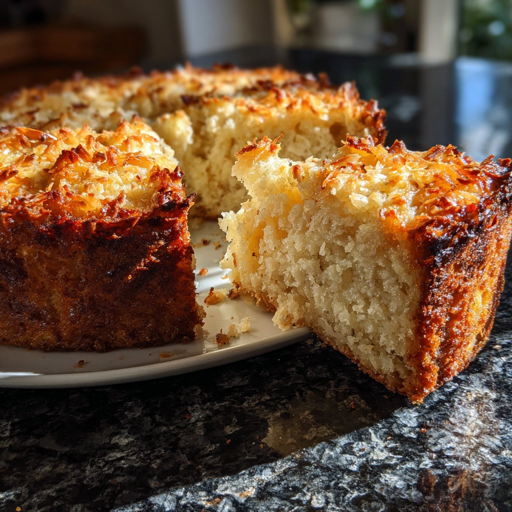 Bananenkuchen mit Kokosraspeln