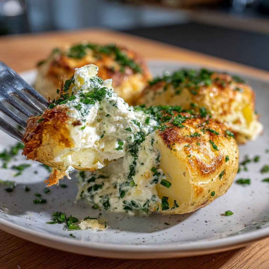 Ofenkartoffeln mit Kräuterquark