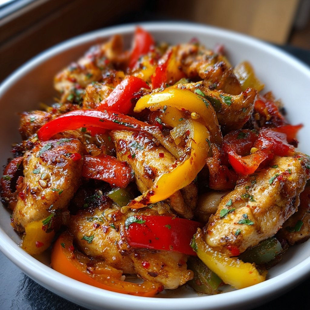 Kalorienarme Hähnchen Pfanne