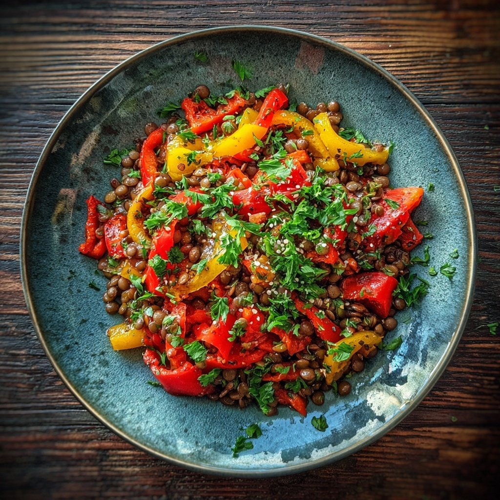 Linsensalat Mit Paprika Zum Grillen