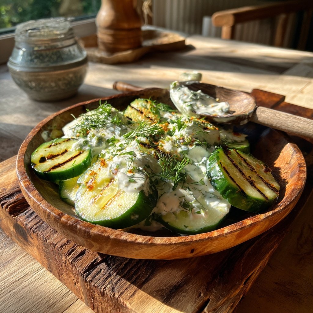 Grill Beilagen Mit Gurken Joghurt Salat